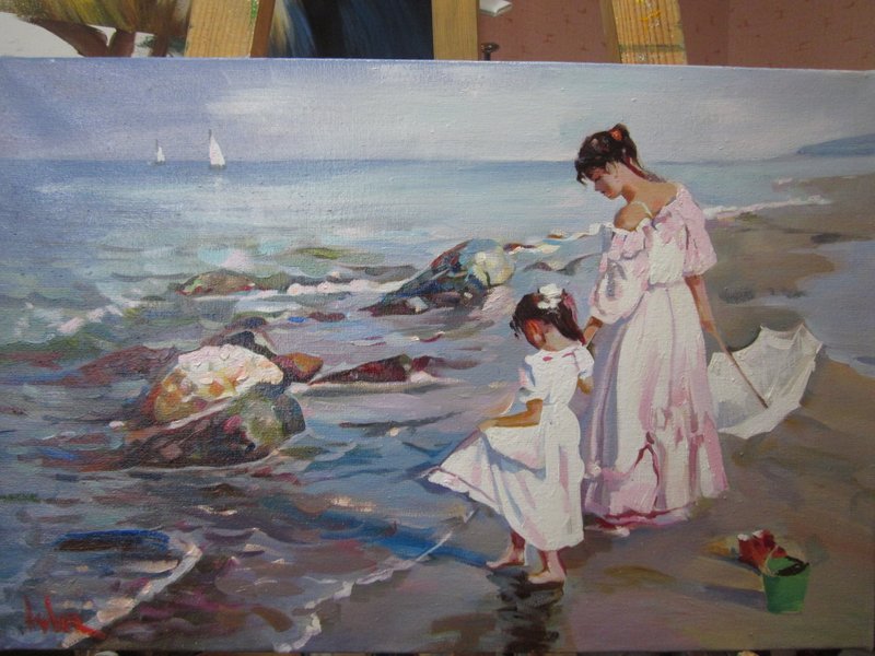 Мать всех морей. Художник Аскеров азербайджанский картины. На берегу картины художников. Картина художника Аскера Мамедова.